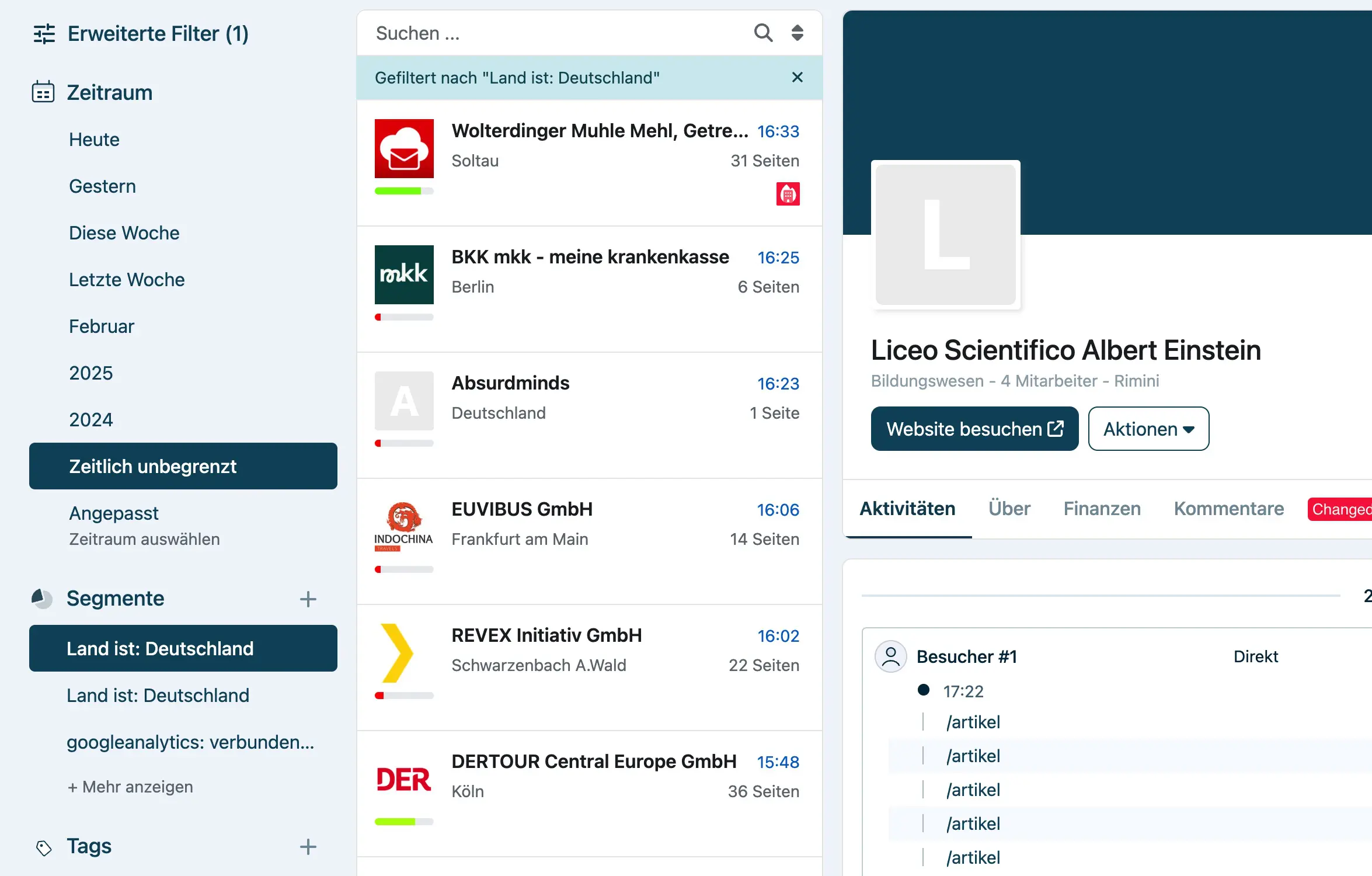 Leadinfo im Test: Günstiger, flexibel und eine echte Hilfe für B2B-Marketer