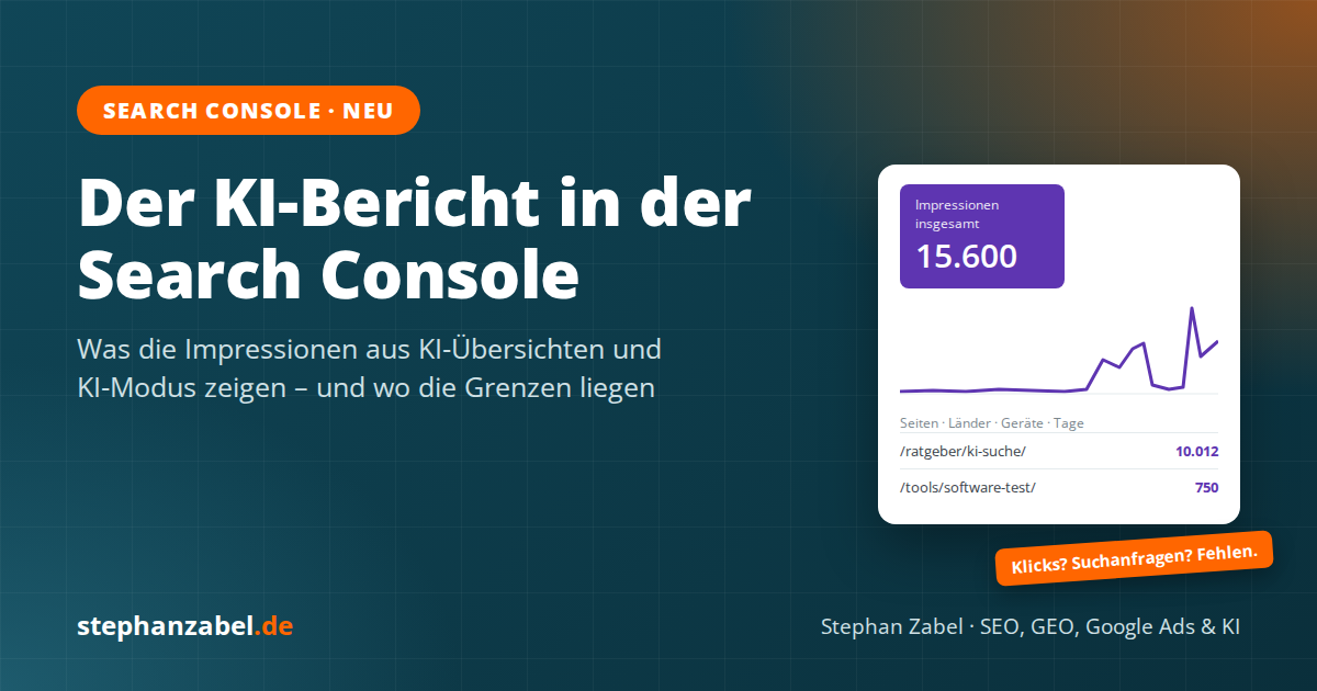 Search Console KI-Bericht: was er zeigt und wo die Grenzen liegen