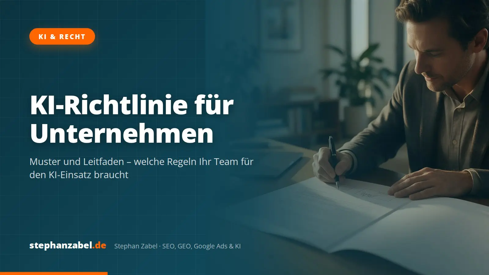 Titelbild: KI-Richtlinie für Unternehmen KI-Richtlinie für Unternehmen: Muster und Leitfaden