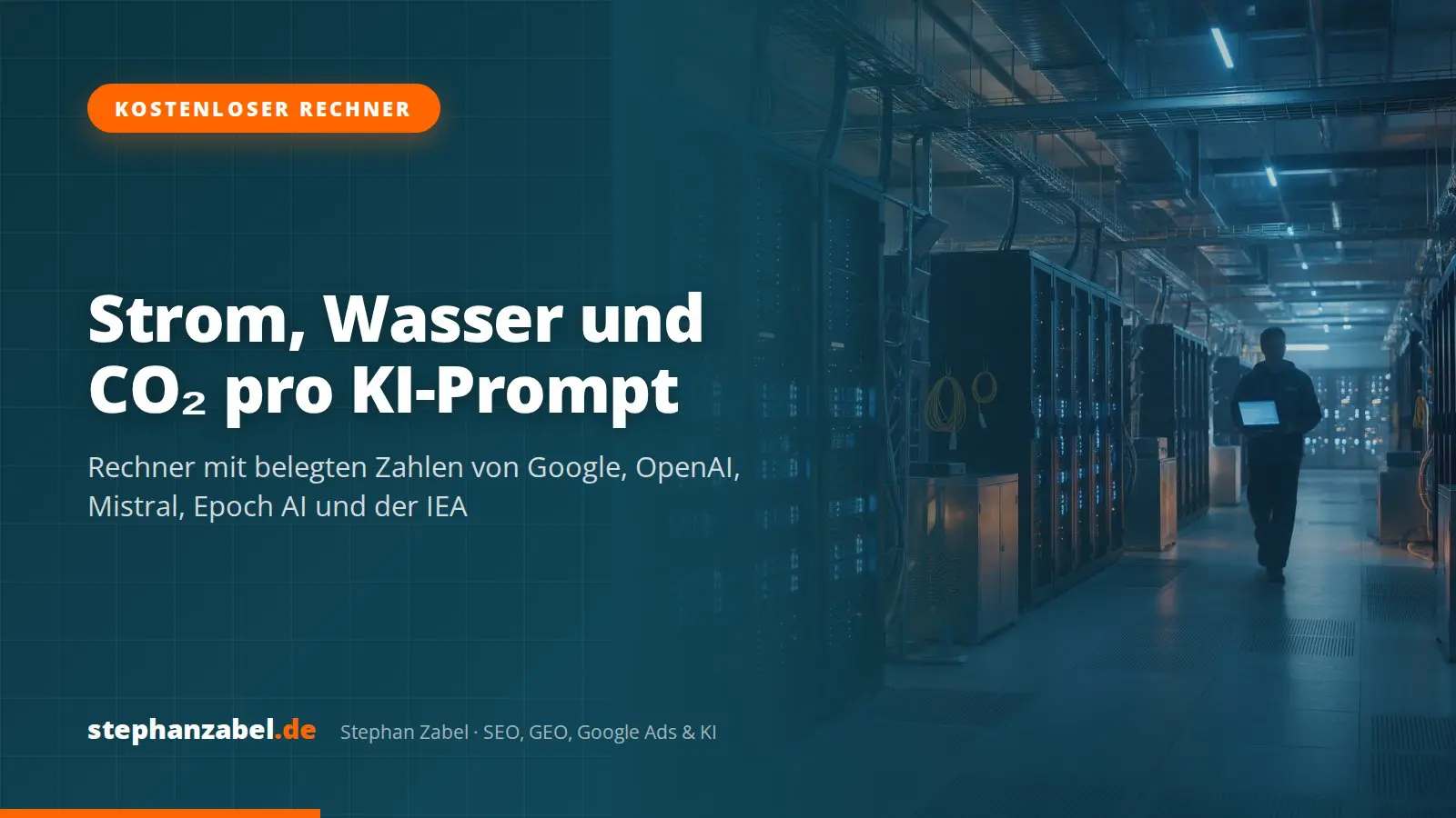 KI-Stromverbrauch-Rechner: Strom, Wasser und CO2 pro Prompt